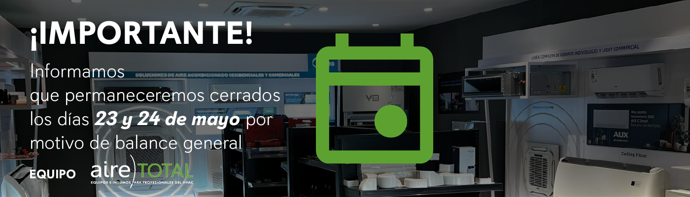 Aviso importante cierre durante los días 23 y 24 de mayo de 2025 por balance